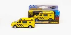 Ambulance Pull Back Met Licht En Geluid -Overdekte Speelgoeds Winkel ambulance kidsglobe 510643 2