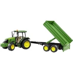 Bruder 2108 Tractor John-Deere 5115M Met Aanhanger -Overdekte Speelgoeds Winkel bruder 02108 tractor john deere 5115m met trailer 1