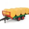 Bruder 2220 Hooibalenvervoer Tandemas-aanhanger Met 8 Balen -Overdekte Speelgoeds Winkel bruder 02220 hooibalen aanhanger scaled 1