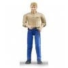 Bruder 60006 Man Beige Shirt En Blauwe Jeans -Overdekte Speelgoeds Winkel bruder 60006 bworld man blond haar bruine schoenen