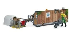 Bruder 62611 Koe- En Kalverstal Met Boer -Overdekte Speelgoeds Winkel bruder 62611 koe en kalverstal met boer 4