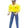 Bruder 461300 Bruder CAT Figuur Bouwvakker Met Helm -Overdekte Speelgoeds Winkel bruder 461300 cat pop bruder figuur met helm
