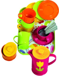 Gowi Koffie En Thee Servies Parijs 14-delig Kunststof -Overdekte Speelgoeds Winkel gowi 454 16 theeservies koffieservies Paijs 18 delig