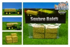 Kidsglobe Vierkante Hooibalen 4-stuks Schaal 1 : 32 -Overdekte Speelgoeds Winkel hooibalen vierkant kidsglobe 610704 1