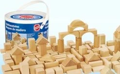 Blokken Naturel 100 Stuks -Overdekte Speelgoeds Winkel houten blokken heros 10131 1 1