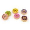 Donuts Set 6-delig Vigatoys -Overdekte Speelgoeds Winkel houten donuts vigatoys v1604