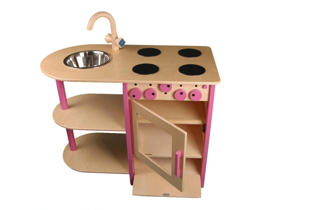 Houten Speelkeuken V.Dijktoys Rose 4 Houten Speelkeuken V.Dijktoys Rose - Afbeelding 2