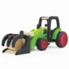Pintoy Houten Tractor Met Voorlader -Overdekte Speelgoeds Winkel houten tractor met hooilader pintoy 13552