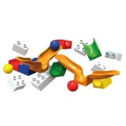 Hubelino Knikkerbaan Uitbreidingsset-Swing 46-delig -Overdekte Speelgoeds Winkel hubelino 881 knikkerbaan uitbreiding swing 2