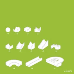 Hubelino Knikkerbaan Baanelementen 55-delig 8 Hubelino Knikkerbaan Baanelementen 55-delig -Overdekte Speelgoeds Winkel hubelino starterset kogelbaan duplo 55 delig 1