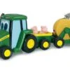 Johnny Tractor Met Vee-aanhanger En Hooibalenwagen -Overdekte Speelgoeds Winkel johnny tractor met hooiwagen en boerderijdieren britains 35089