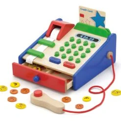 Kassa Met Scanner En Muntgeld Vigatoys -Overdekte Speelgoeds Winkel kassa met scanner en muntgeld vigatoys v9692 1