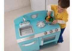 Kidkraft Retro Keuken Blauw -Overdekte Speelgoeds Winkel keuken retro blauw kidkraft 53252 4
