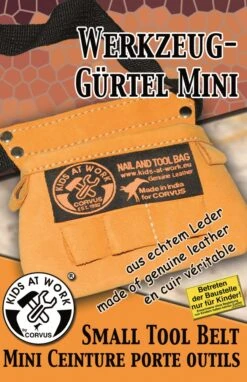 Leren Gereedschapsgordel Kids-at-Work Spijkerzak Mini -Overdekte Speelgoeds Winkel kids at work leren spijkerzak mini gereedschapsgordel voor kinderen. 3