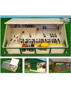 Kids-Globe Koeienstal Ligboxenstal Met Melkunit 1 : 32 -Overdekte Speelgoeds Winkel kidsglobe 610495 ligboxenstal met melkunit 1 1