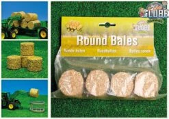 Kidsglobe Ronde Hooibalen 4 Stuks Schaal 1 : 32 -Overdekte Speelgoeds Winkel kidsglobe hooibalen 4stuks geperste hooibalen ronde hooibalen 1 1