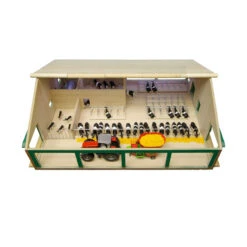 Kids-Globe Koeienstal Ligboxenstal Met Melkunit 1 : 32 -Overdekte Speelgoeds Winkel kidsglobe koeienstal 610495 ligboxenstal