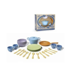 Green Toys Green-Toys Servies Kookgerei En Eetset -Overdekte Speelgoeds Winkel kookgerei en eetset green toys 1