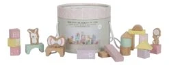 Little Dutch Houten Blokkenton Rose LittleDutch -Overdekte Speelgoeds Winkel little dutch 4412 roze houten blokken in ton