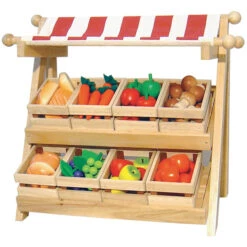 Winkeltje / Marktkraam (tafelmodel) -Overdekte Speelgoeds Winkel marktkraam santoys f5139 1 1