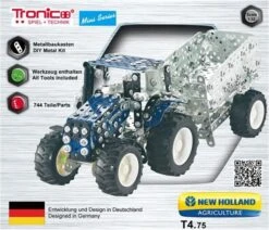 Tronico Mini New Holland T4 Met Aanhangwagen – 1 : 32