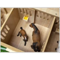 Kids-Globe Paardenstal Met 7 Boxen Kidsglobe -Overdekte Speelgoeds Winkel paardenstal kidsglobe 610595 2