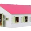 KidsGlobe Paardenstal Met 7 Boxen Pink-White -Overdekte Speelgoeds Winkel paardenstal met 7 boxen rose kidsglobe 344941