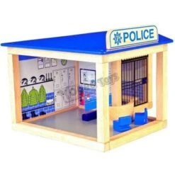 Pintoy Houten Politiebureau -Overdekte Speelgoeds Winkel politie bureau pintoy 10584 1 1