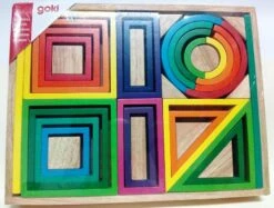 Goki 58655 Bouwstenenset Regenboog In Houten Kist -Overdekte Speelgoeds Winkel regenboog bouwblokken goki 58655 1 1