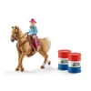 Schleich 41417 Barrel Racing Met Cowgirl FarmWorld -Overdekte Speelgoeds Winkel schleich 41417 barrel racing met cowgirl op rodeozadel