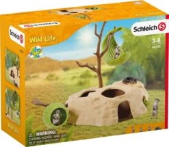 Schleich 42530 Stokstaartjes Heuvels WildLife -Overdekte Speelgoeds Winkel schleich 42530 stokstaartjes hangout 3
