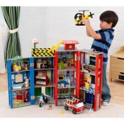 Houten Speelgoedset Voor Grote Kleine Helden -Overdekte Speelgoeds Winkel speelset voor grote kleine helden kidkraft 63239 1 1