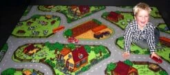 Speelkleed Boerderij Speeltapijt 95x200cm Speelmat -Overdekte Speelgoeds Winkel speeltapijt boerderij 1