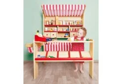 Pinolino Houten Winkeltje / Marktkraam Lucy -Overdekte Speelgoeds Winkel winkeltje lucy pinolino 221007 1 1